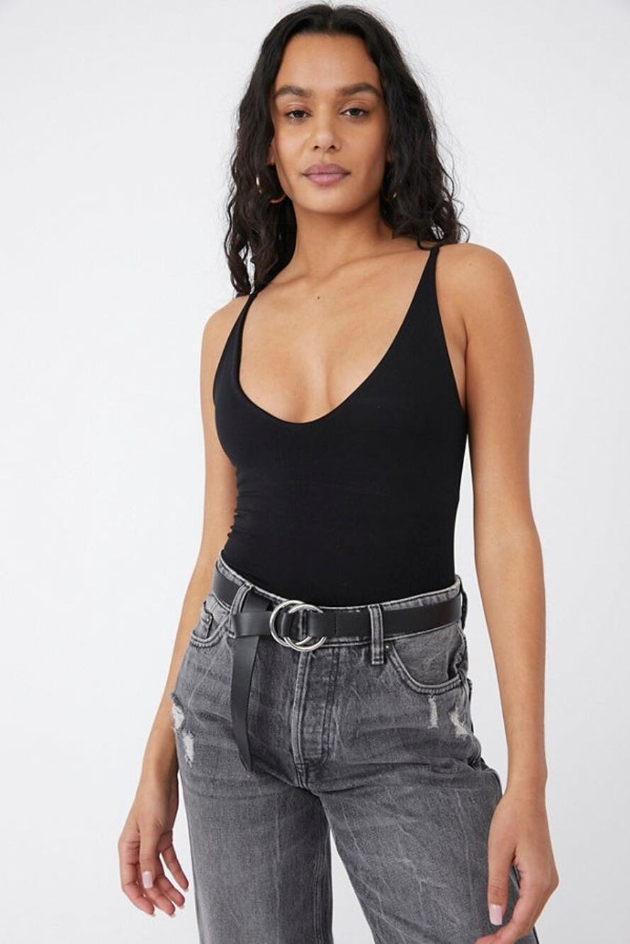 Free people Seamless V Neck Cami Top - S - Black